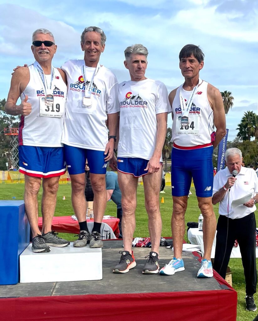 Men's 60+ team makes the podium at the USATF XC Champs in San Diego