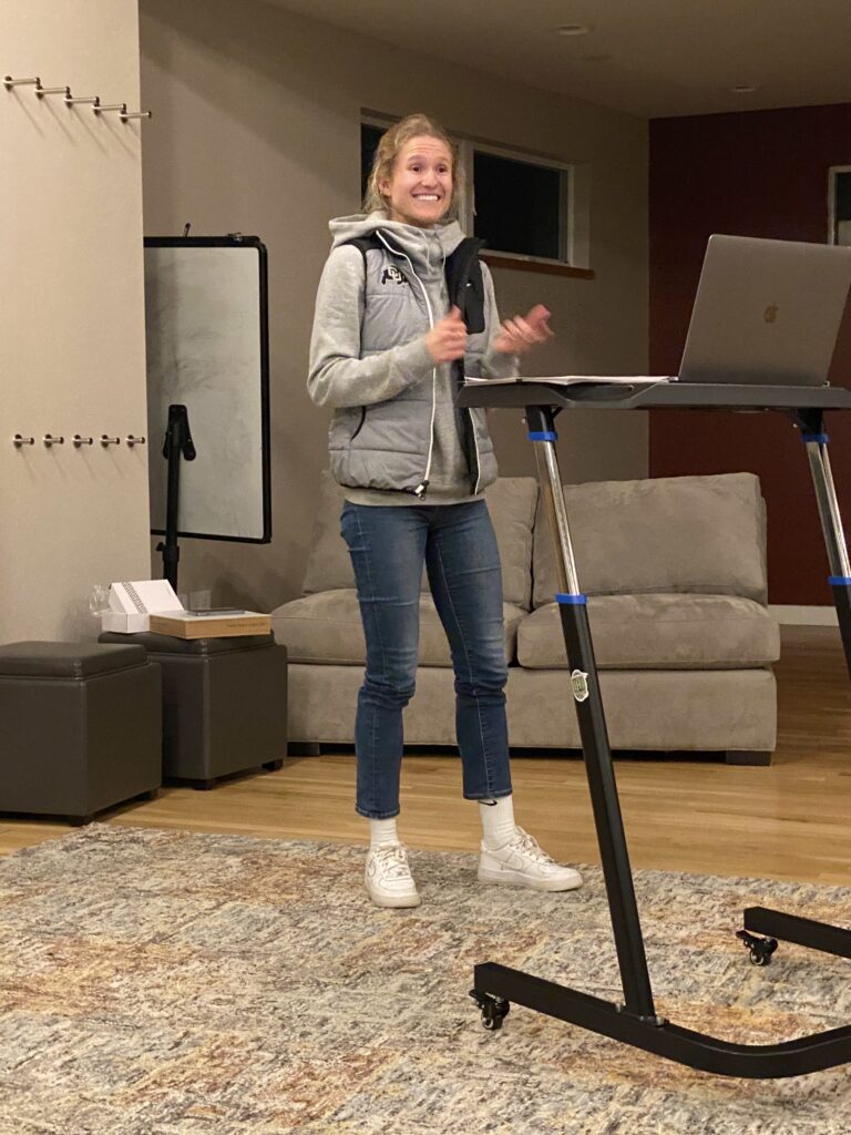 Val Constien, 2021 Tokyo Olympian and Steeplechase Finalist and CU Buff Alum. Val filled us in on the situation for under-sponsored athletes in our community who are aspiring to the 2024 Olympics.