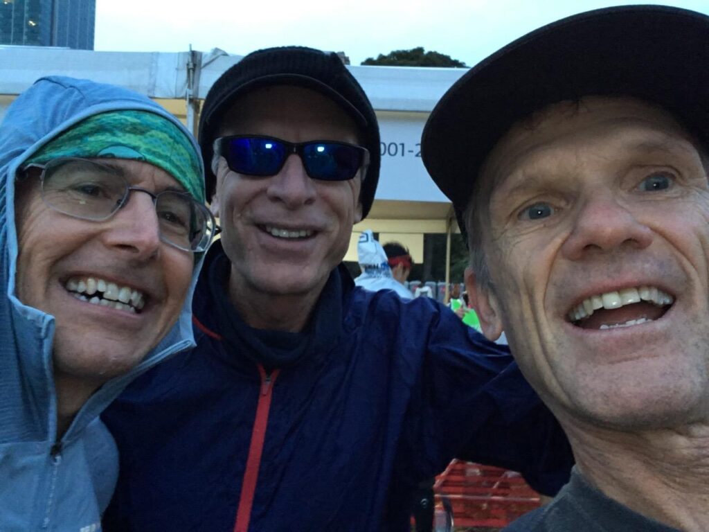 Tim, Paul, and Roger at the Chicago Marathon