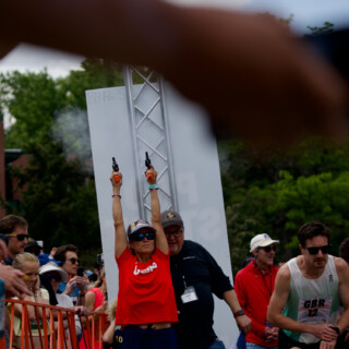 Melody Fairchild sends the Pro Men on their way