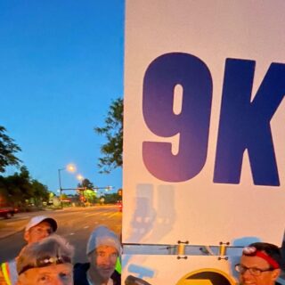 Set up crew with 9k we can see the light in the sky.